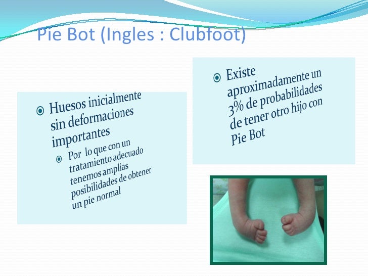 Pie Bot Información a la Familia