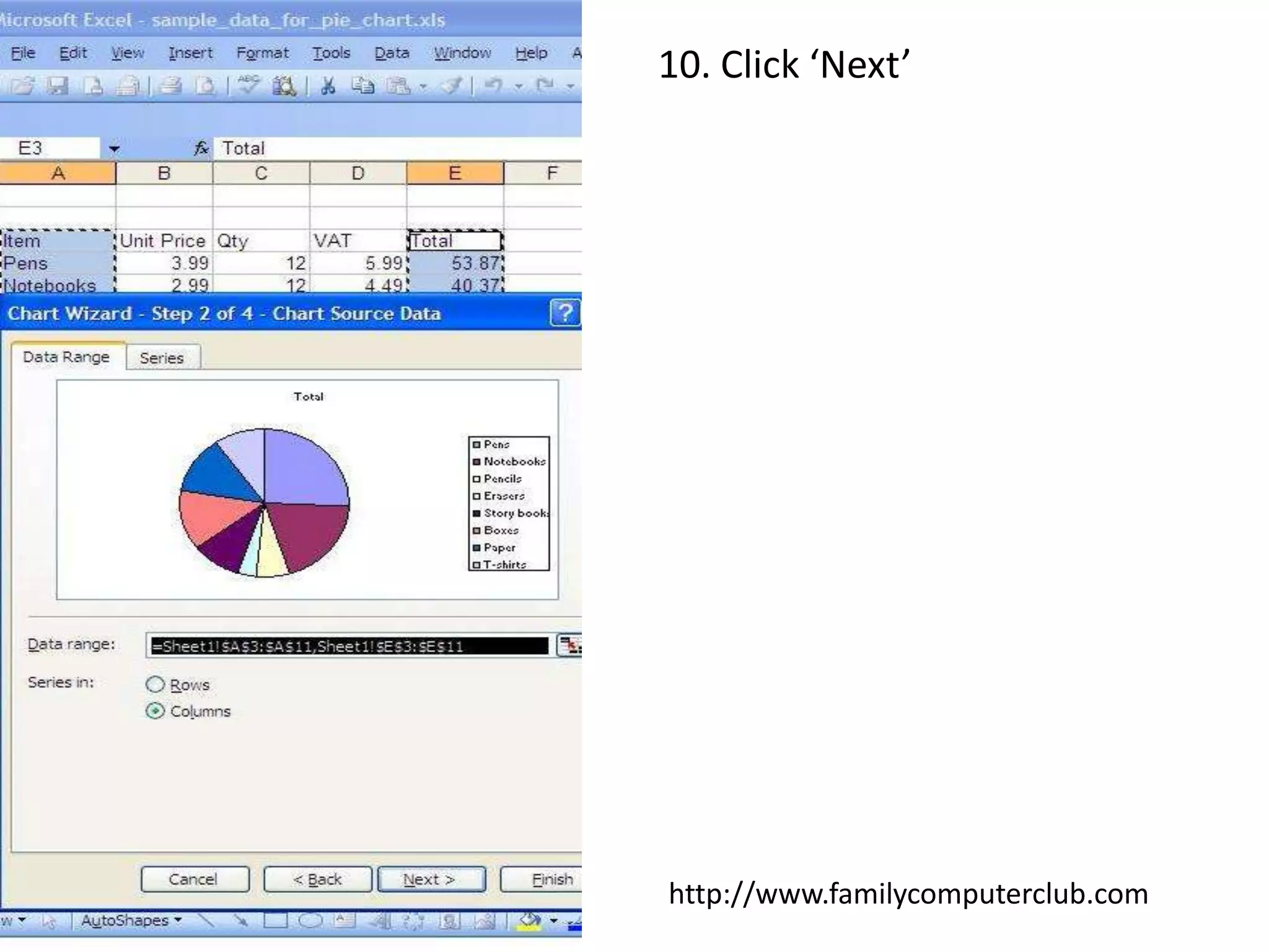 10. Click ‘Next’http://www.familycomputerclub.com