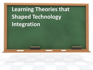 Learning Theories that
Shaped Technology
Integration
 