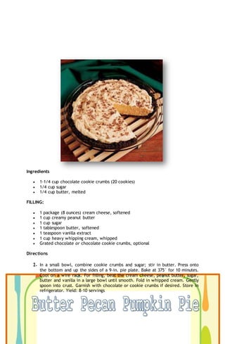 Pie and bread recipes