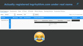 Actually registered logrhytthm.com under real name
 