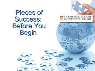 Pieces of Success:  Before You Begin  
