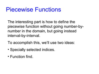 Piecewise Functions in Matlab | PPT