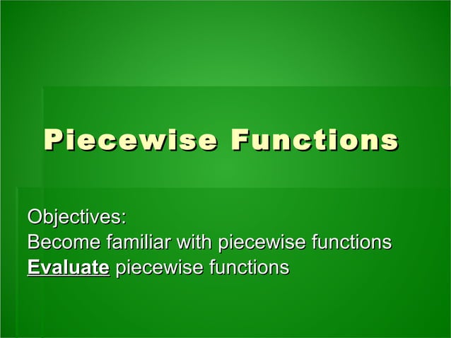 Piecewise function lesson 3 | PPT