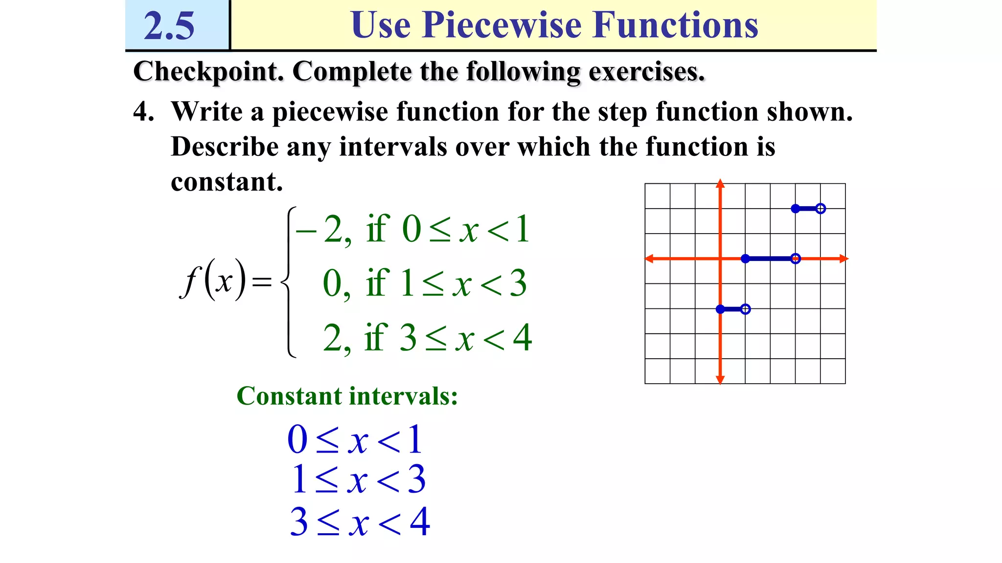 Piecewise functions | PPTX