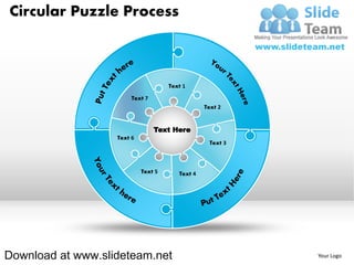 Circular Puzzle Process



                                     Text 1

                        Text 7
                                                 Text 2


                                 Text Here
                   Text 6
                                                  Text 3



                            Text 5      Text 4




Download at www.slideteam.net                              Your Logo
 