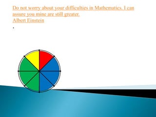 Do not worry about your difficulties in Mathematics. I can
assure you mine are still greater.
Albert Einstein
.
 
