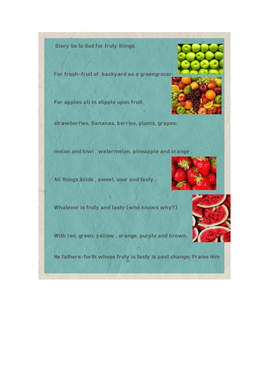 Imagery in pied beauty image