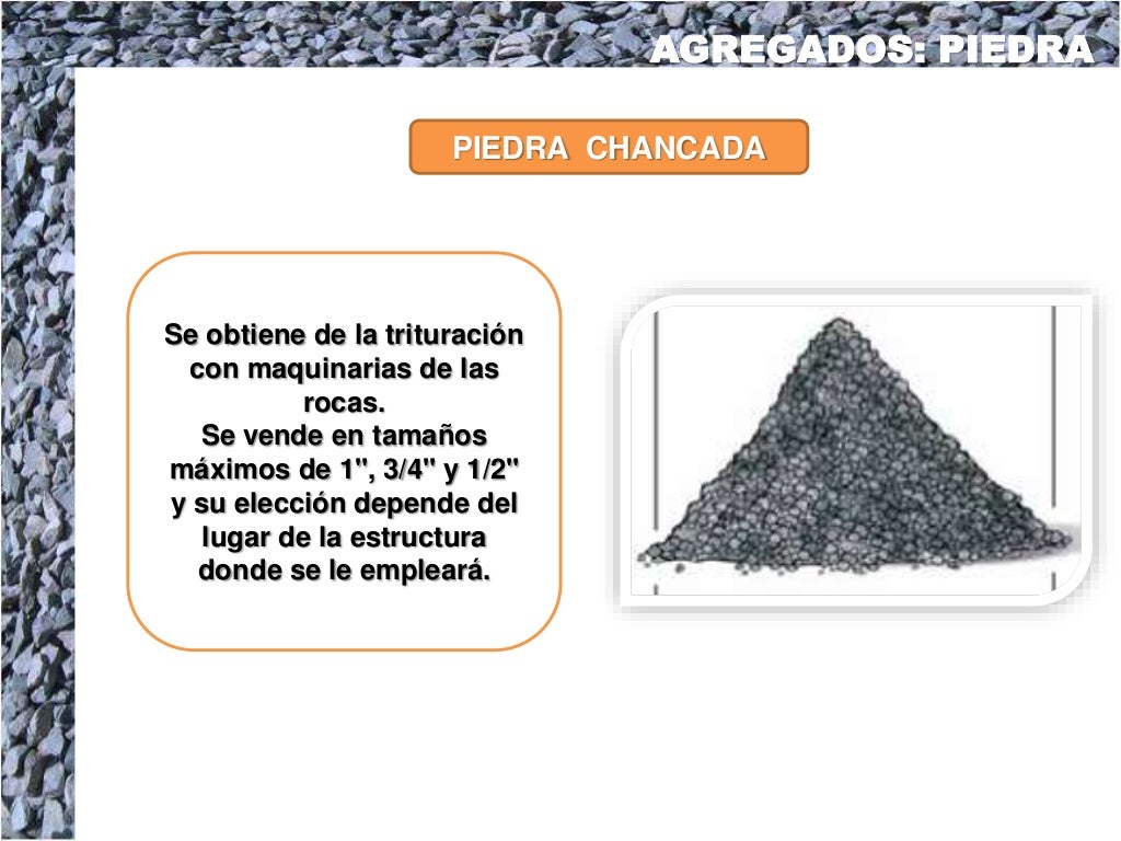 agregados para la construcción - piedra y arena