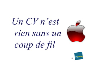 Un CV n’est
rien sans un
coup de fil
10
 
