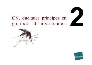 CV, quelques principes en
g u i s e d ’ a x i o m e s
 