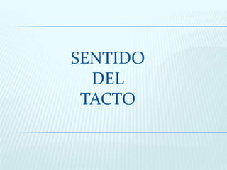 SENTIDO
DEL
TACTO
 