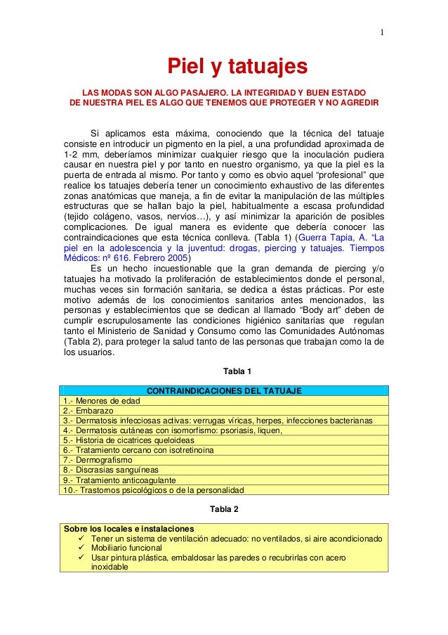 Piel y tatuajes