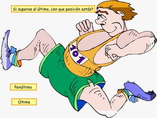 Si superas al último, ¿en que posición estás?




Penúltimo


  Último
 