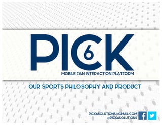 Pie Pick6 Product Pitch