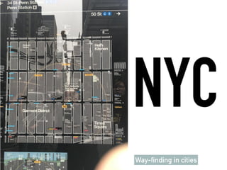 NYC
Way-finding in cities
 