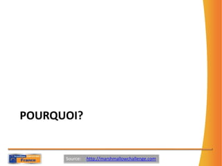 Pourquoi?Source:     http://marshmallowchallenge.com