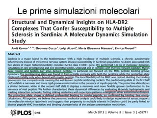 Le prime simulazioni molecolari
 
