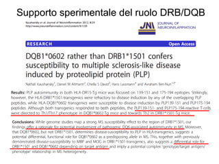 Supporto sperimentale del ruolo DRB/DQB
 