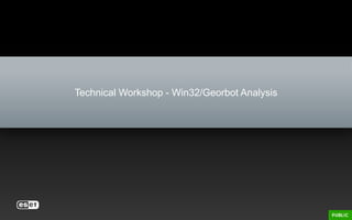Technical Workshop - Win32/Georbot Analysis
 