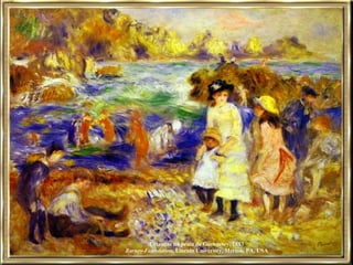 Crianças na praia de Guernesey, 1883  Barnes-Foundation , Lincoln University, Merion, PA, USA  