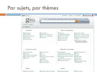 Par sujets, par thèmes  