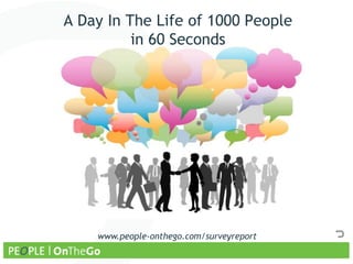 A Day In The Life of 1000 People
          in 60 Seconds




    www.people-onthego.com/surveyreport
 