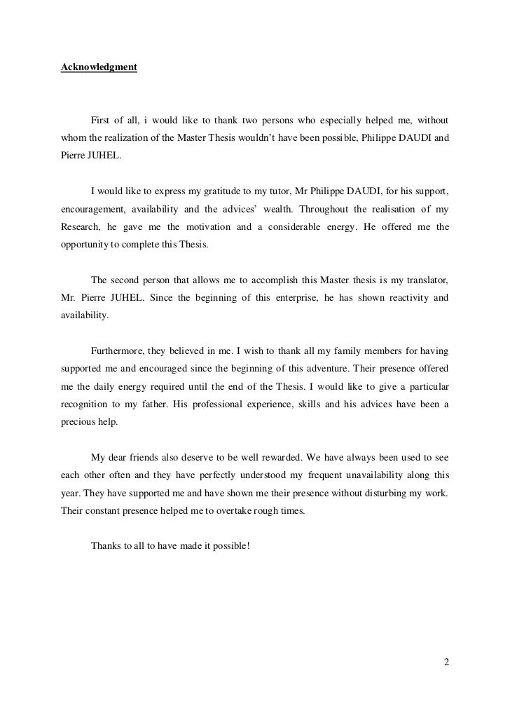 Masters thesis translate