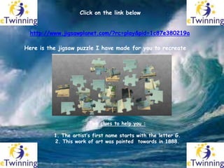 Click on the link below


  http://www.jigsawplanet.com/?rc=play&pid=1c87e380219a

Here is the jigsaw puzzle I have made f...