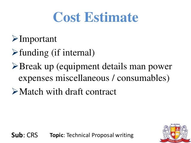 Technical proposal writing