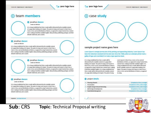 Technical proposal writing