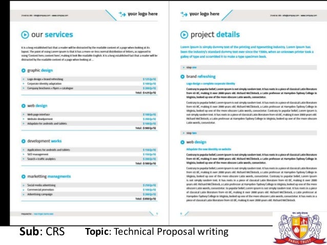 Technical proposal writing