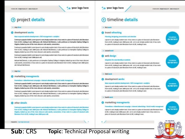 Technical proposal writing