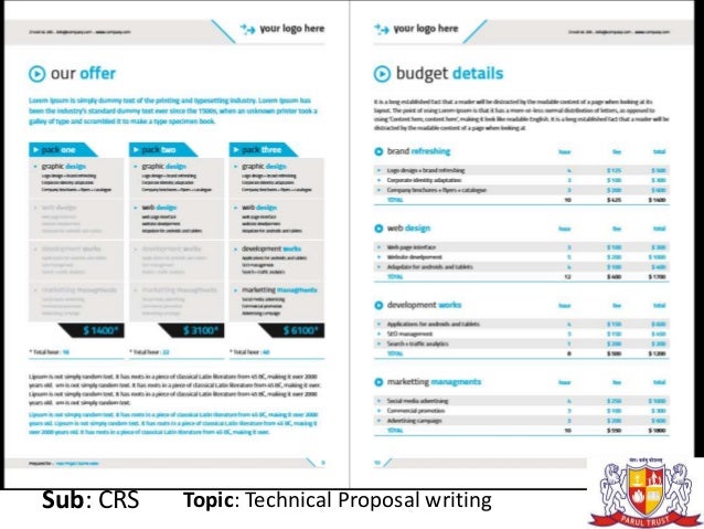 Technical proposal writing