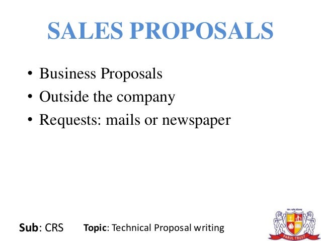 Technical proposal writing