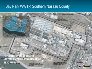 © 2014 ARCADIS15 April 201555
Bay Park WWTP, Southern Nassau County
Perimeter Protection and
Elevated Critical Infrastructure
$830 Million
 