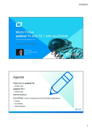 Micro Focus extend 10 and 10.1 with AcuToWeb | PDF