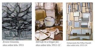 Árvore Cinzenta,
oleo sobre tela. 1911
Still Life In a Ginger Jar,
oleo sobre tela. 1911-12
Composição No.9 Blue Façade
oleo sobre tela. 1913-14
 
