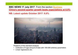 BBC NEWS 17 July 2017 From the section Business
China's second quarter growth beats expectations at 6.9%
NB: Latest update...