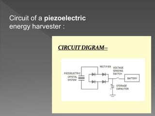 Circuit of a piezoelectric
energy harvester :
 