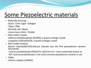 Piezoelectric materials-final | PPT