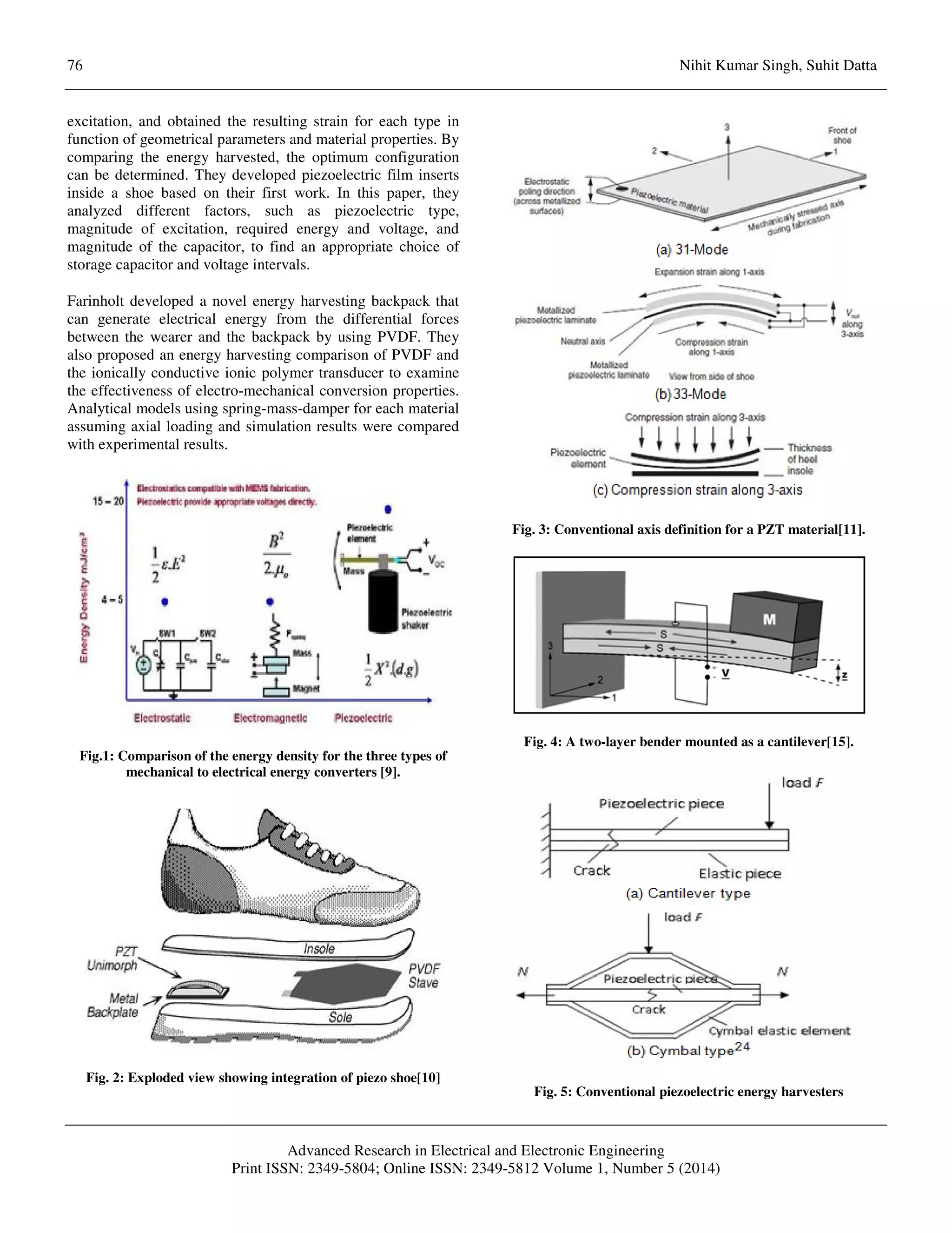Piezoelectric energy harvesting based on vibration | PDF