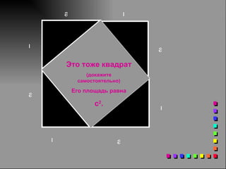 Это тоже квадрат (докажите самостоятельно) Его площадь равна с 2 . а в с а в с а в с а в с 