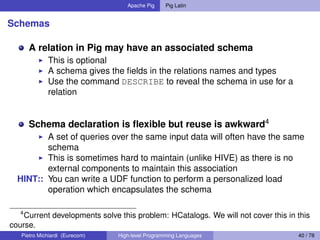 High-level Programming Languages: Apache Pig and Pig Latin | PDF