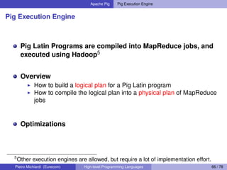 High-level Programming Languages: Apache Pig and Pig Latin | PDF