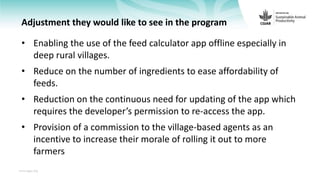 Feedback on Livestock CRP MorePork project innovations to guide the design of SAPLING innovation packages