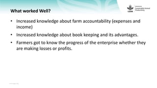 Feedback on Livestock CRP MorePork project innovations to guide the design of SAPLING innovation packages