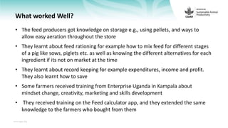 Feedback on Livestock CRP MorePork project innovations to guide the design of SAPLING innovation packages