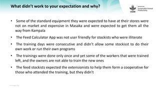 Feedback on Livestock CRP MorePork project innovations to guide the design of SAPLING innovation packages