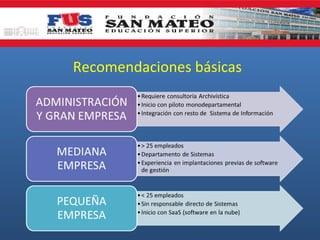 Recomendaciones básicas

 